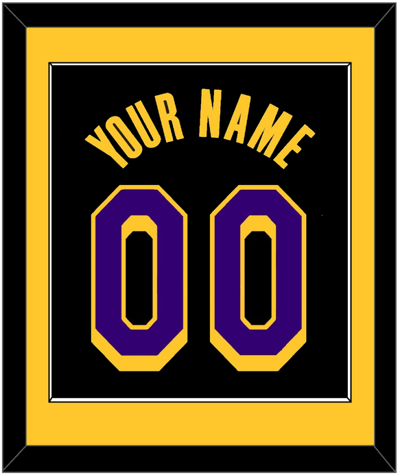 Los Angeles Name & Number - Black Earned - Single Mat 2