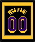 Los Angeles Name & Number - Black Earned - Single Mat 2