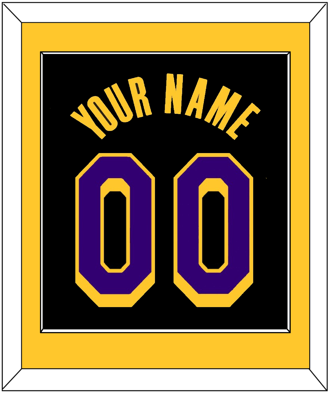 Los Angeles Name & Number - Black Earned (2020-2021) - Essential Tier 2