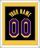 Los Angeles Name & Number - Black Earned - Single Mat 2