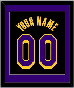 Los Angeles Name & Number - Black Earned - Single Mat 3