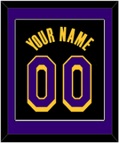 Los Angeles Name & Number - Black Earned - Single Mat 3