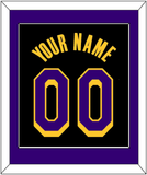 Los Angeles Name & Number - Black Earned - Single Mat 3