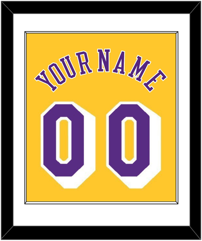 Los Angeles Name & Number - Home Yellow (1997-1999) - Essential Tier 1