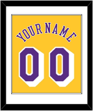 Los Angeles Name & Number - Home Yellow (1997-1999) - Single Mat 1