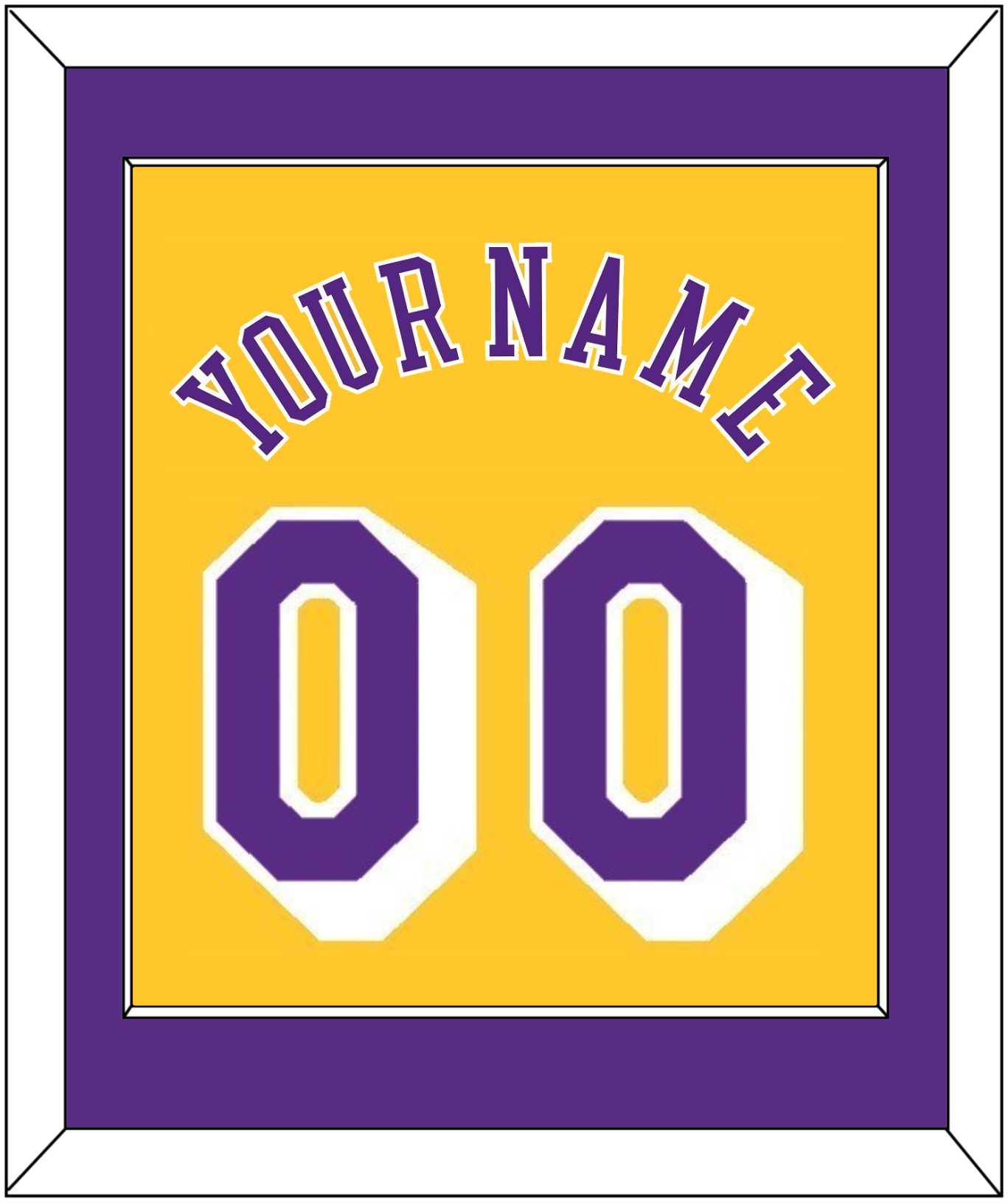 Los Angeles Name & Number - Home Yellow (1997-1999) - Essential Tier 2