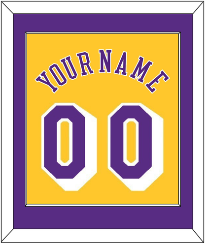 Los Angeles Name & Number - Home Yellow (1997-1999) - Essential Tier 2