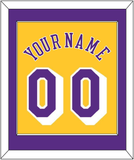 Los Angeles Name & Number - Home Yellow (1997-1999) - Single Mat 2