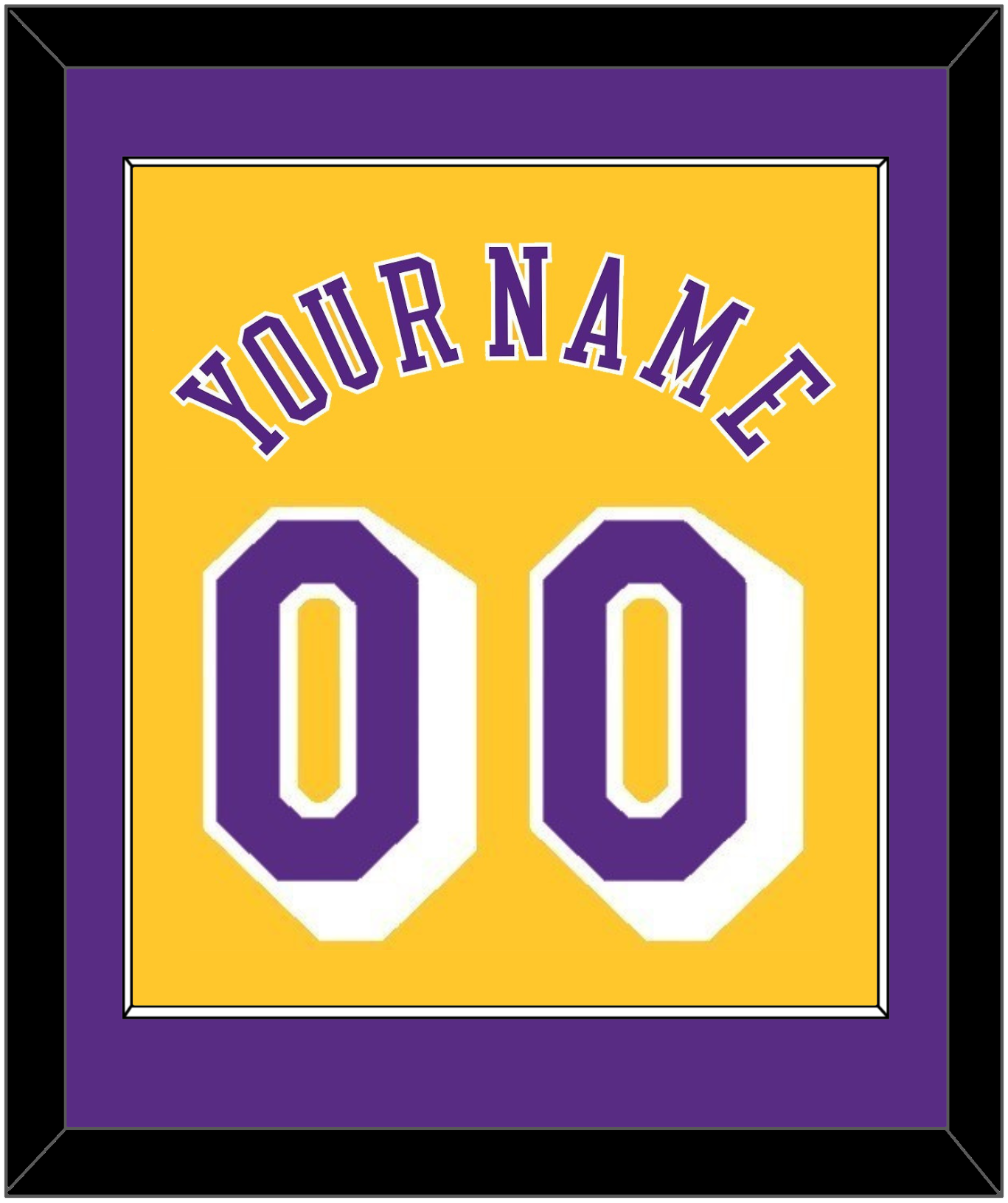 Los Angeles Name & Number - Home Yellow (1997-1999) - Essential Tier 2