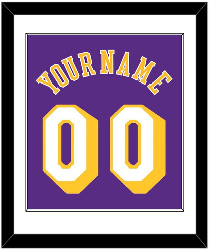 Los Angeles Name & Number - Road Purple (1997-1999) - Essential Tier 1