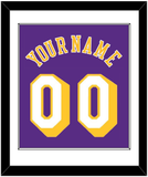 Los Angeles Name & Number - Road Purple (1997-1999) - Single Mat 1