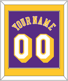 Los Angeles Name & Number - Road Purple (1997-1999) - Single Mat 2