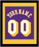 Los Angeles Name & Number - Road Purple (1997-1999) - Single Mat 2