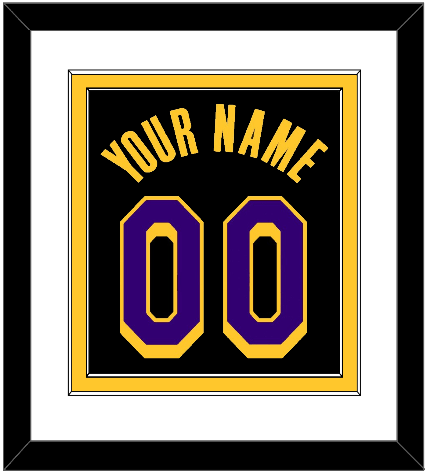Los Angeles Name & Number - Black Earned (2020-2021) - Signature Tier 1