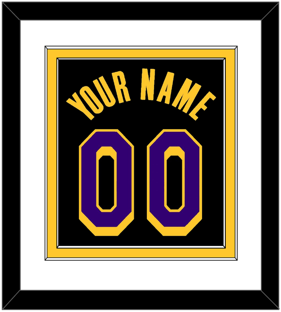 Los Angeles Name & Number - Black Earned - Double Mat 1