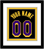 Los Angeles Name & Number - Black Earned - Double Mat 1