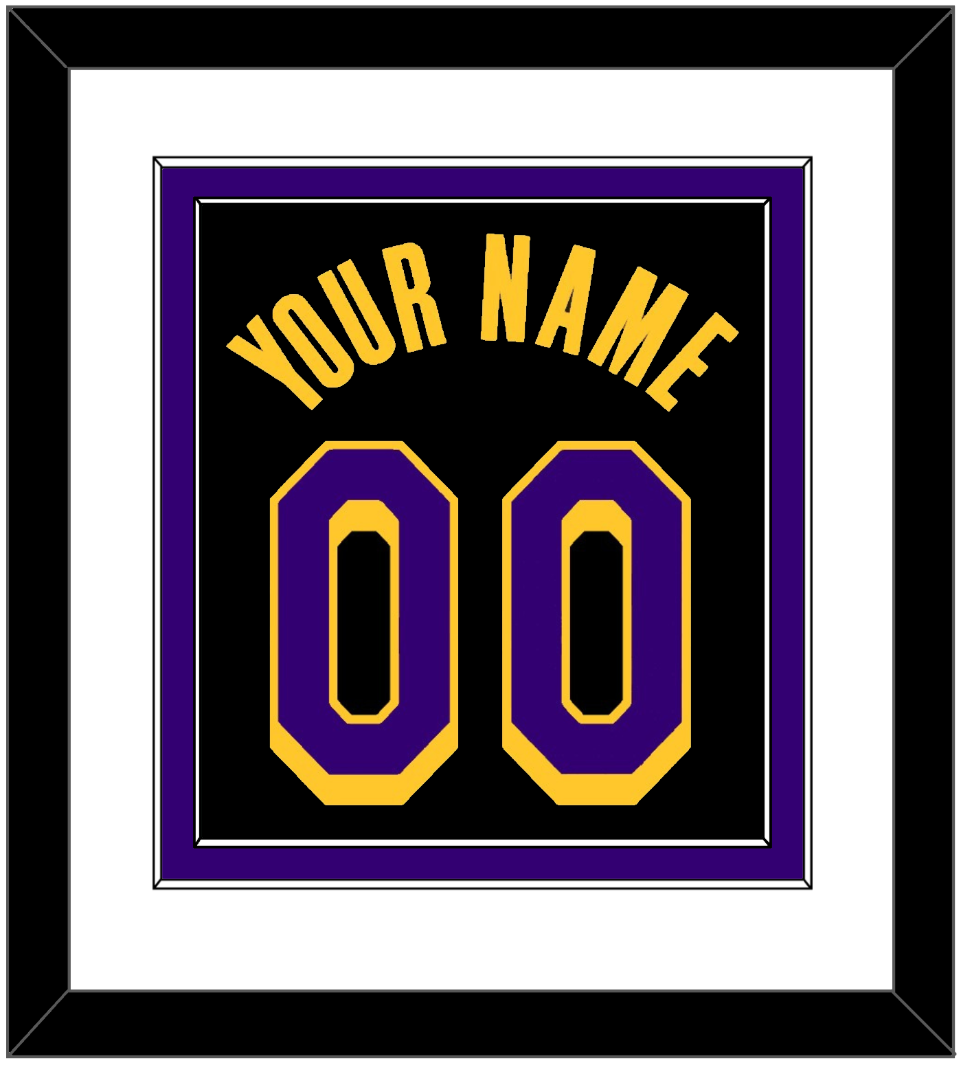 Los Angeles Name & Number - Black Earned (2020-2021) - Signature Tier 2