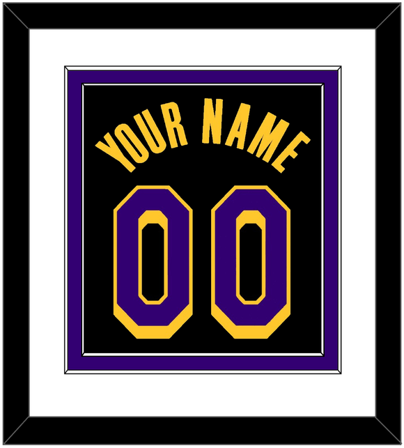 Los Angeles Name & Number - Black Earned - Double Mat 2