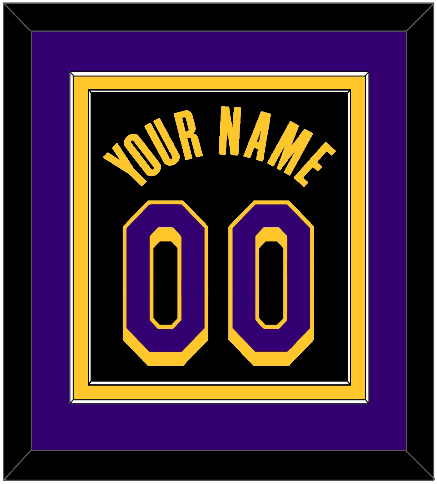 Los Angeles Name & Number - Black Earned (2020-2021) - Signature Tier 3