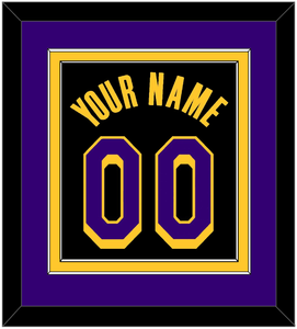 Los Angeles Name & Number - Black Earned - Double Mat 3