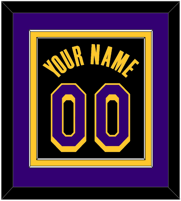 Los Angeles Name & Number - Black Earned - Double Mat 3