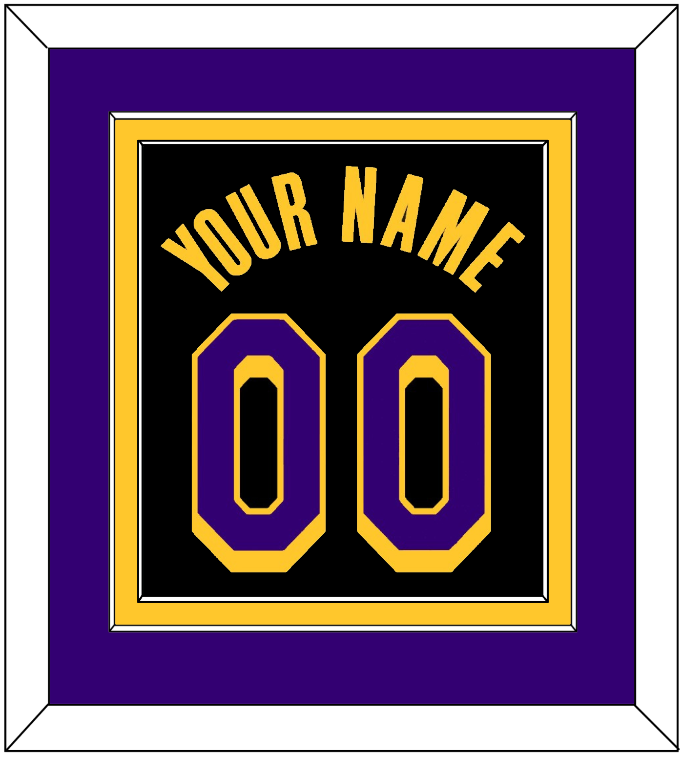 Los Angeles Name & Number - Black Earned (2020-2021) - Signature Tier 3