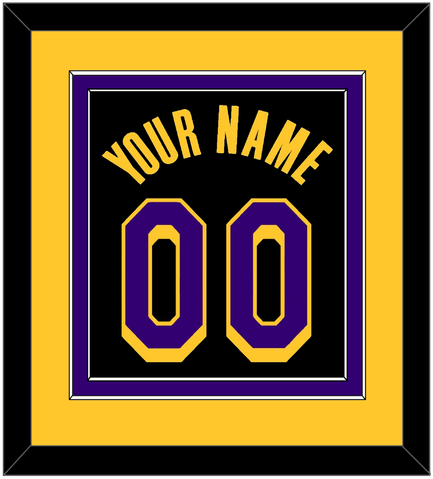 Los Angeles Name & Number - Black Earned (2020-2021) - Signature Tier 4