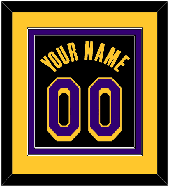 Los Angeles Name & Number - Black Earned - Double Mat 4