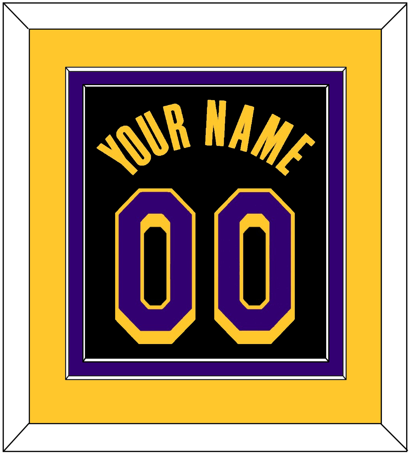 Los Angeles Name & Number - Black Earned (2020-2021) - Signature Tier 4
