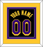 Los Angeles Name & Number - Black Earned - Double Mat 4