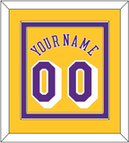 Los Angeles Name & Number - Home Yellow (1997-1999) - Double Mat 2