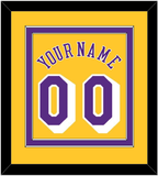 Los Angeles Name & Number - Home Yellow (1997-1999) - Double Mat 2