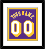 Los Angeles Name & Number - Road Purple (1997-1999) - Double Mat 1