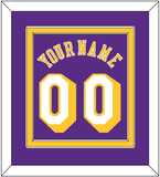 Los Angeles Name & Number - Road Purple (1997-1999) - Double Mat 2
