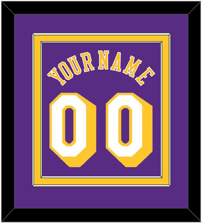 Los Angeles Name & Number - Road Purple (1997-1999) - Signature Tier 2