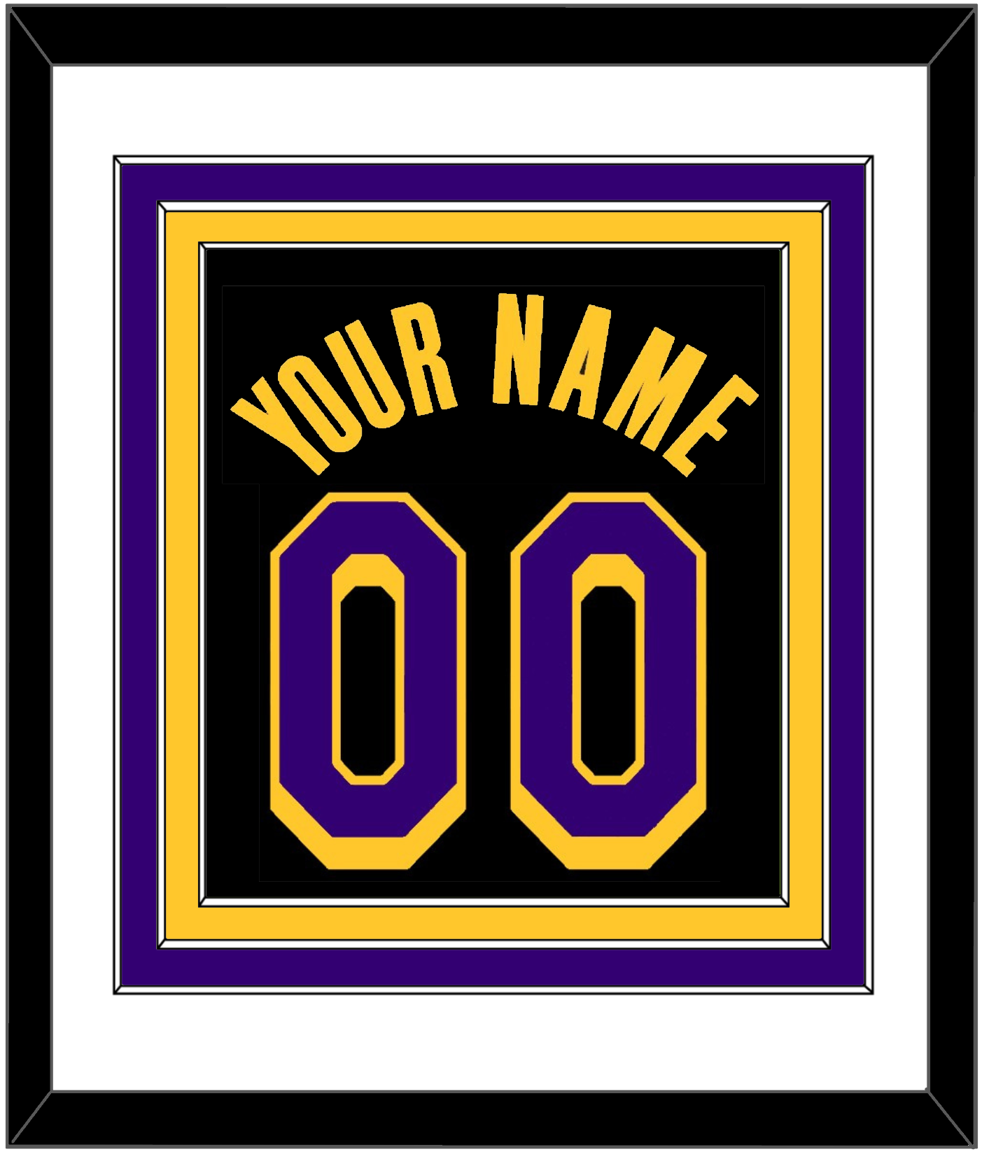 Los Angeles Name & Number - Black Earned (2020-2021) - Premier Tier 1