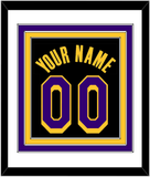 Los Angeles Name & Number - Black Earned - Triple Mat 1