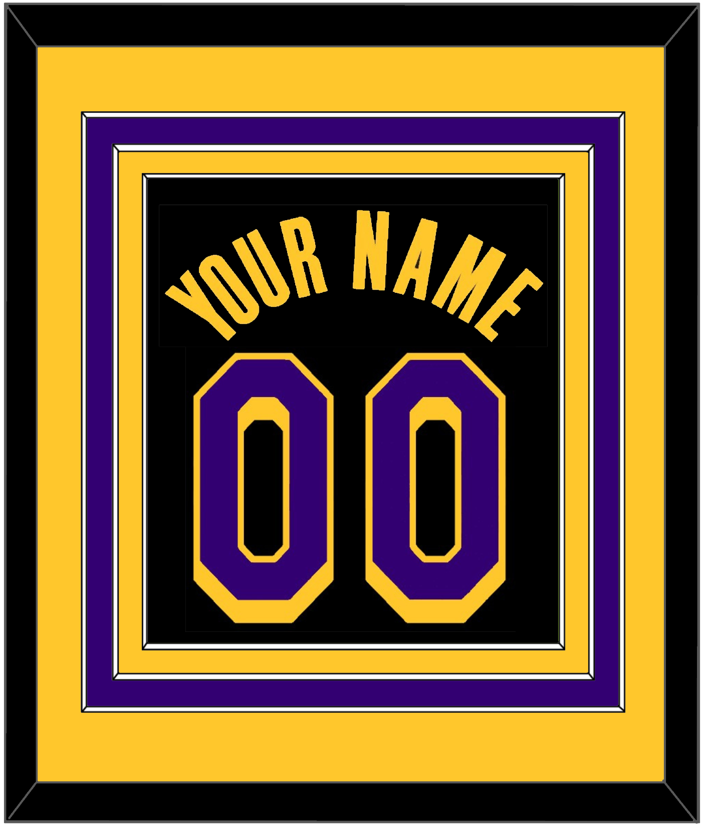 Los Angeles Name & Number - Black Earned (2020-2021) - Premier Tier 2