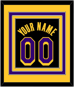 Los Angeles Name & Number - Black Earned - Triple Mat 2