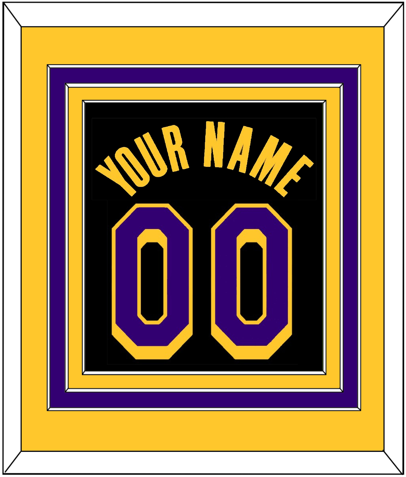Los Angeles Name & Number - Black Earned (2020-2021) - Premier Tier 2