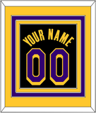 Los Angeles Name & Number - Black Earned - Triple Mat 2