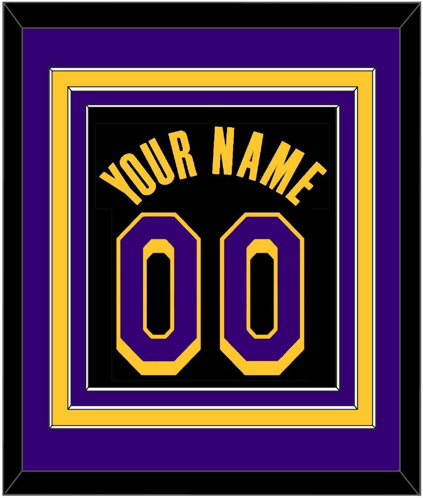 Los Angeles Name & Number - Black Earned (2020-2021) - Premier Tier 3