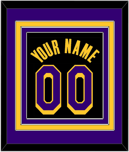 Los Angeles Name & Number - Black Earned (2020-2021) - Premier Tier 3