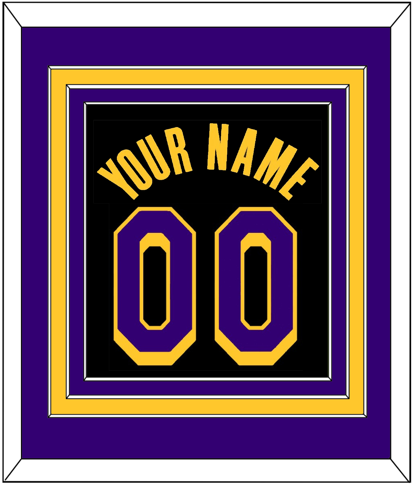 Los Angeles Name & Number - Black Earned (2020-2021) - Premier Tier 3