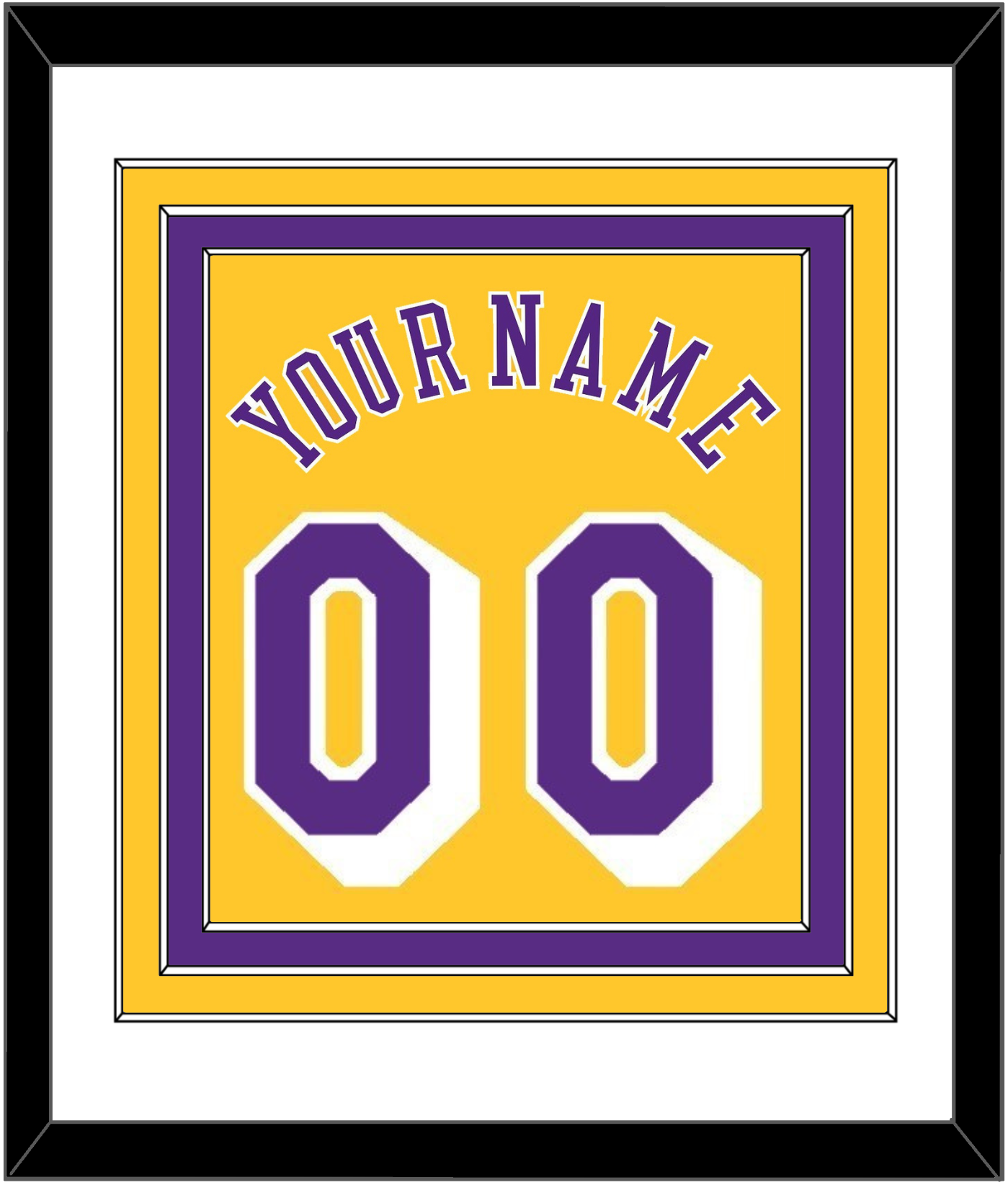 Los Angeles Name & Number - Home Yellow (1997-1999) - Premier Tier 1