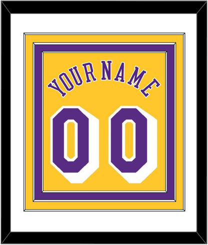 Los Angeles Name & Number - Home Yellow (1997-1999) - Premier Tier 1