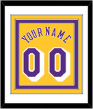 Los Angeles Name & Number - Home Yellow (1997-1999) - Triple Mat 1
