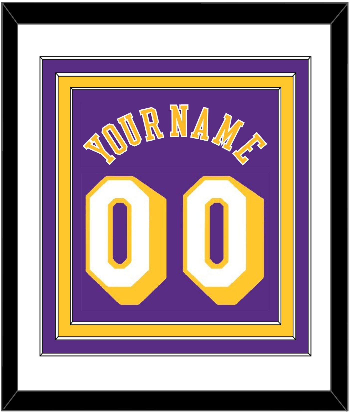 Los Angeles Name & Number - Road Purple (1997-1999) - Premier Tier 1