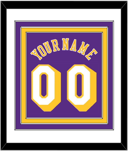 Los Angeles Name & Number - Road Purple (1997-1999) - Premier Tier 1