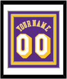 Los Angeles Name & Number - Road Purple (1997-1999) - Triple Mat 1